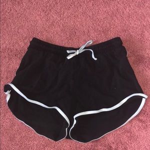 Black and white shorts